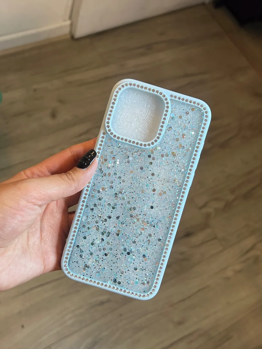 Carcasa brillo celeste