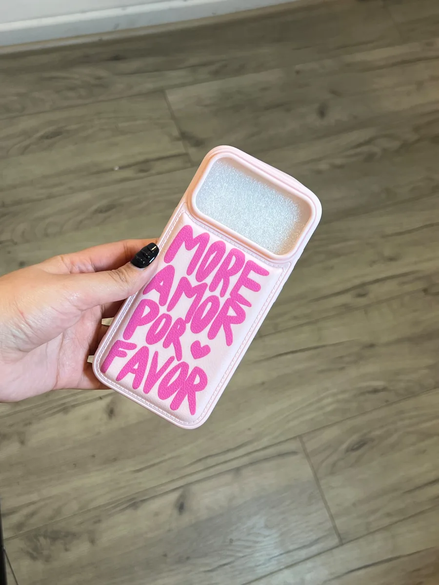 Carcasa cuerina ‘more amor por favor’