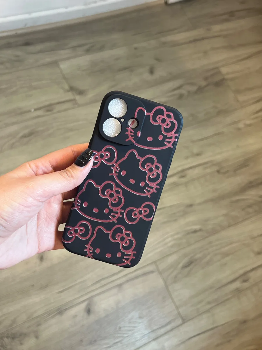 Carcasa negra Hello Kitty