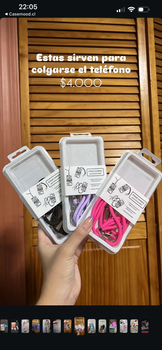 Cuerdas largas, para cruzar el teléfono (morada agotada)
