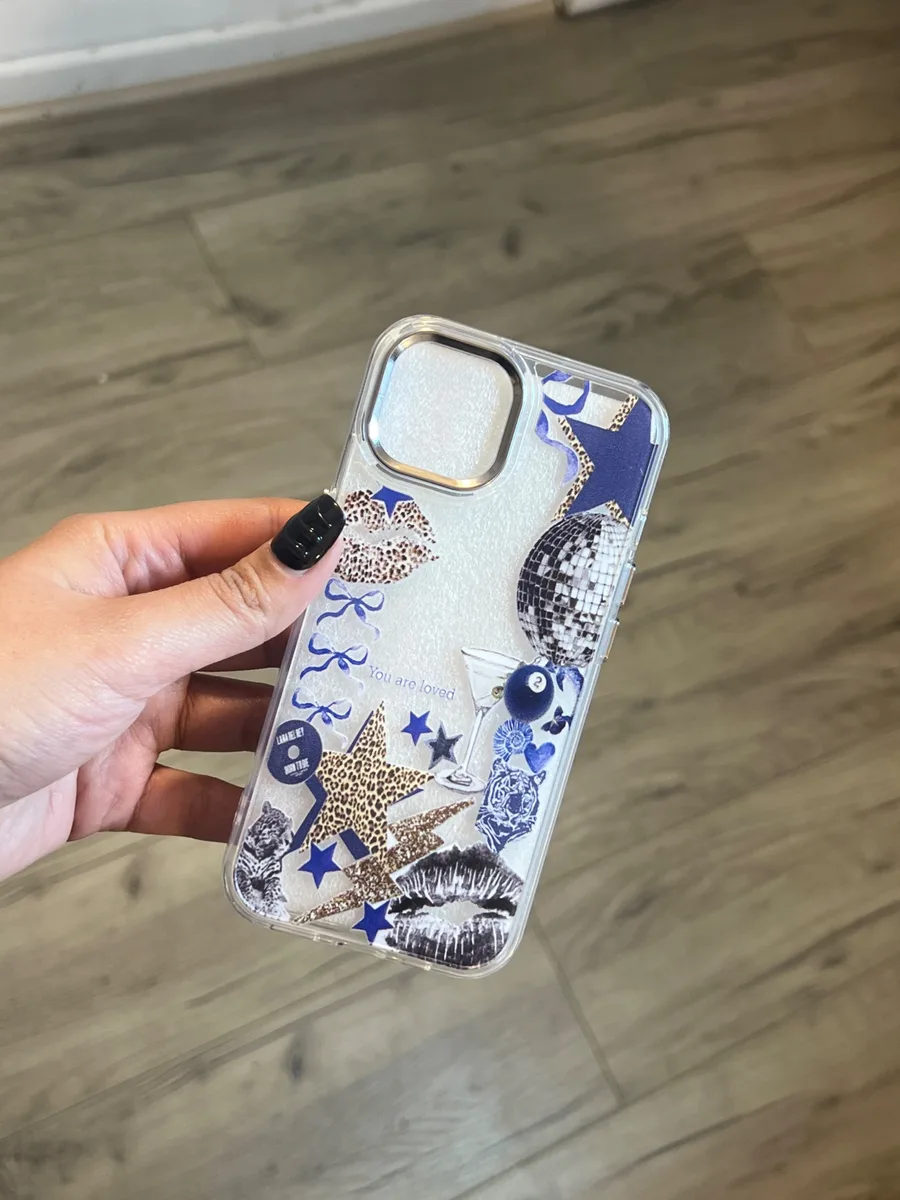 Carcasa stickers azul