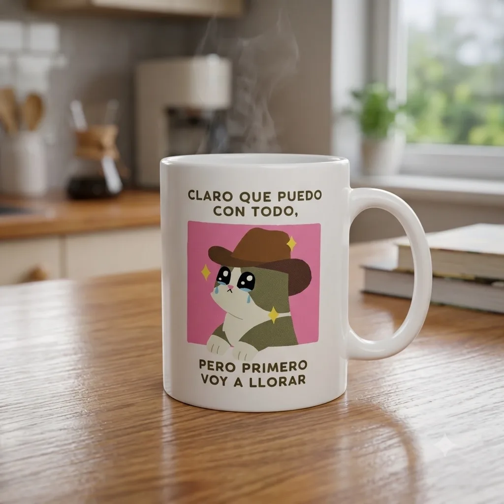 Taza “claro que puedo con todo”