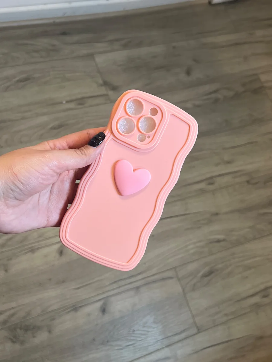 Carcasa corazón rosado