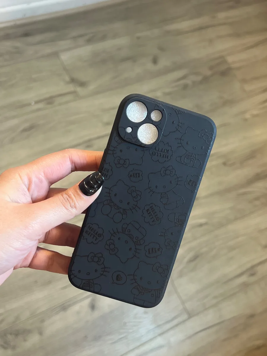 Carcasa negra Hello Kitty