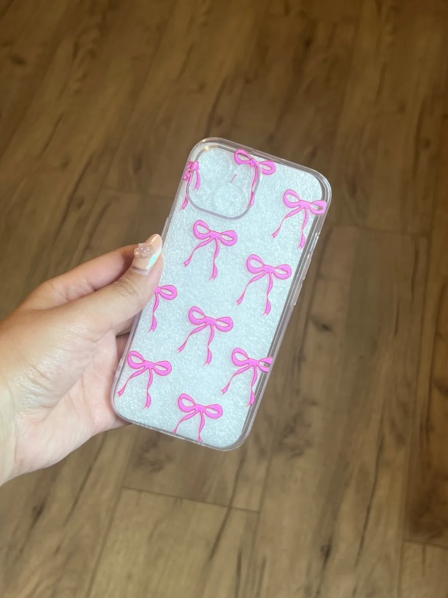 Carcasa moñitos fucsia